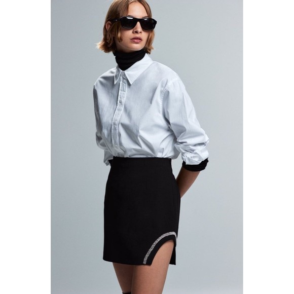 Zara Skirts Zara Jewel Trim Short Skirt Poshmark